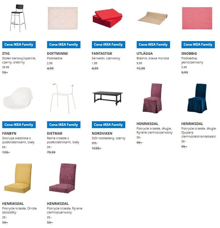 IKEA Lublin wyprzedaż produktów z kategorii Jadalnia