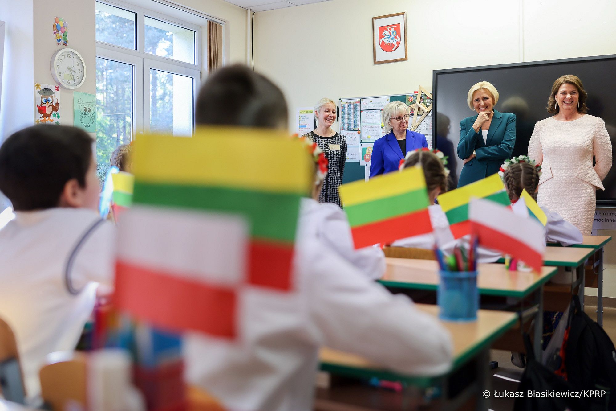 Agata Duda wzięła udział w uroczystości w szkole na Litwie