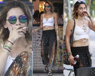 19-letnia Paris Jackson pali pod studiem tatuażu