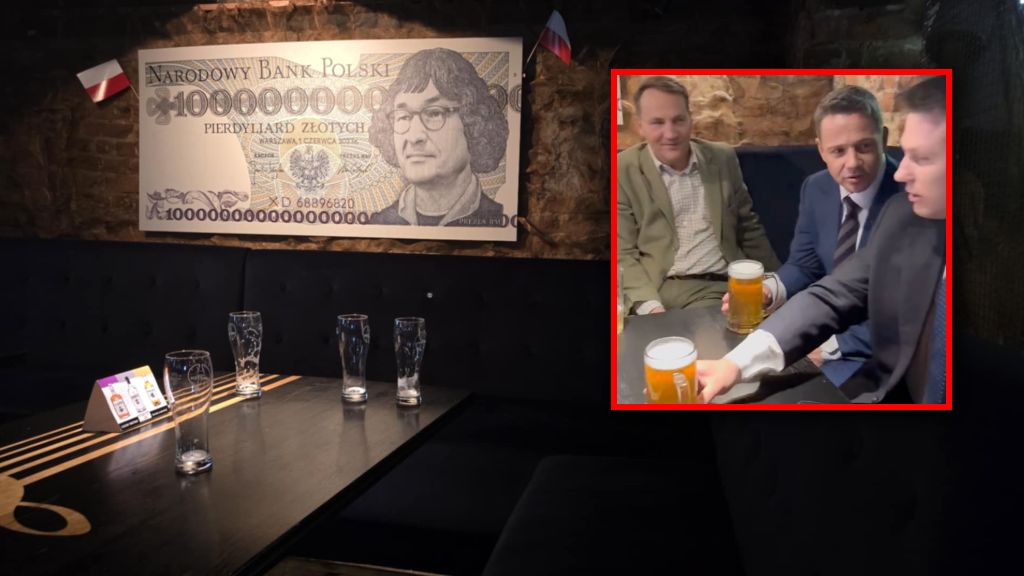 Spotkanie Mentzena, Sikorskiego i Trzaskowskiego w pubie