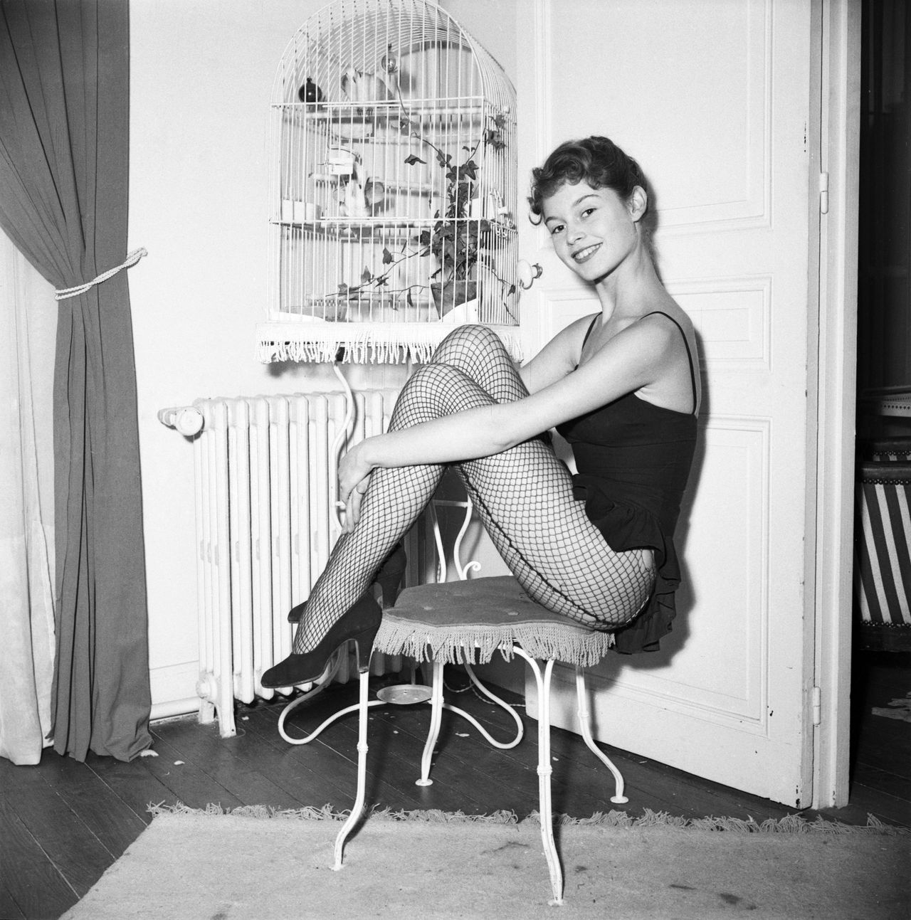 Brigitte Bardot fell in love with fishnet stockings.