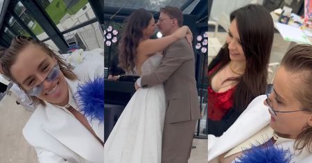 Zillmann i Lesar DAŁY CZADU na weselu Martyny Kaczmarek: "Balet był do rana". Katarzyna dotarła na ślub w SPODENKACH i podkolanówkach (ZDJĘCIA)