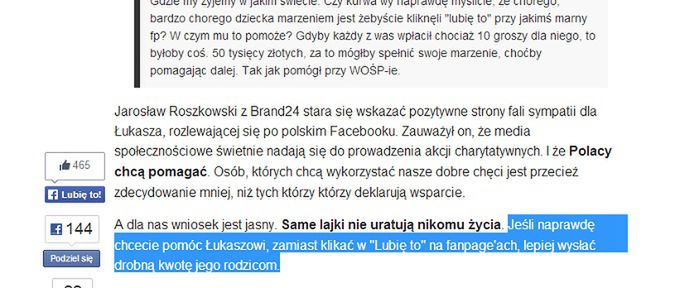 Wspierający  Łukasza Berezaka to naiwni idioci? Nikt, kto chciał pomóc, nie może być tak nazwany 3