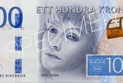 Nowe korony szwedzkie. Greta Garbo na banknocie