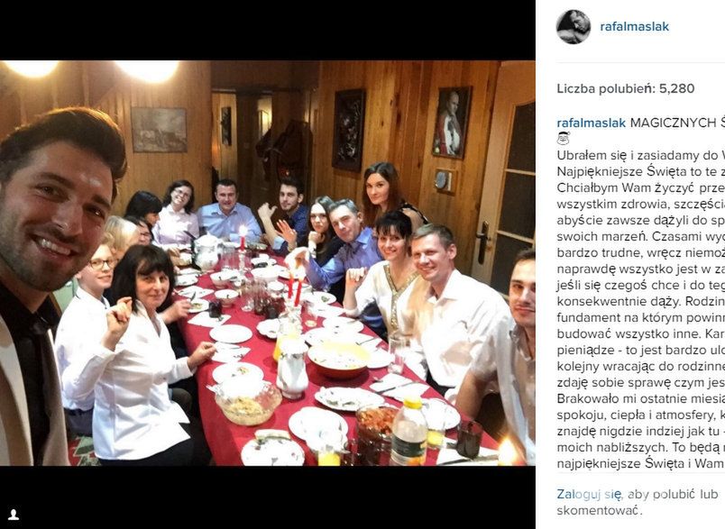 Rafał Maślak na Instagramie pokazał świąteczne zdjęcie z rodziną