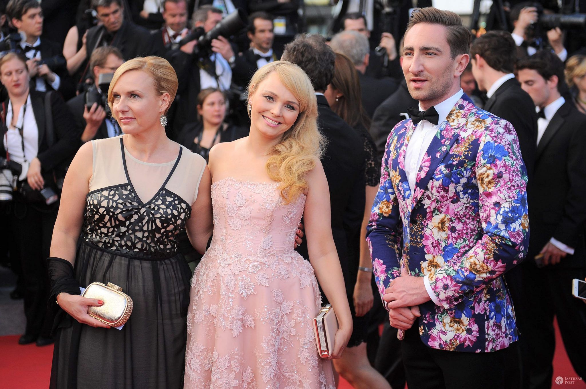 Agnieszka Jastrzębska i Łukasz Jakóbiak, premiera filmu "Dragon 2", festiwal w Cannes 2014 (fot. ONS)