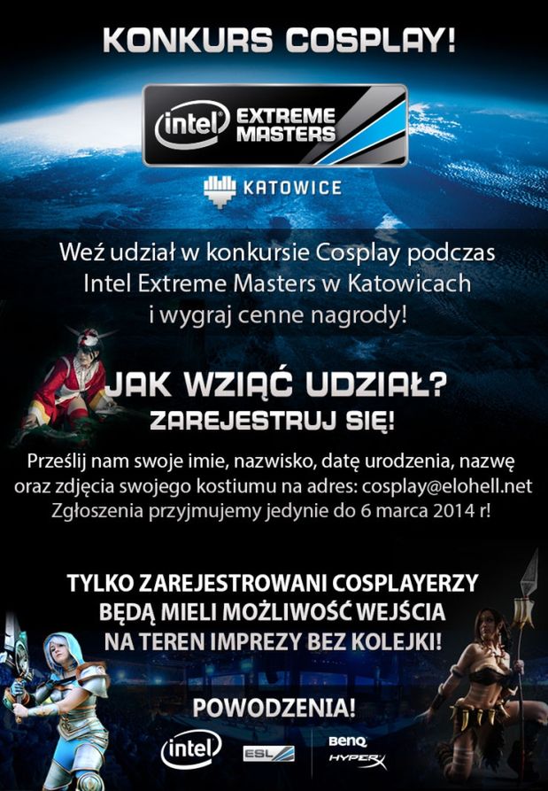 Szykujcie kostiumy - na Intel Extreme Masters Katowice w marcu nie zabraknie konkursu cosplayowego