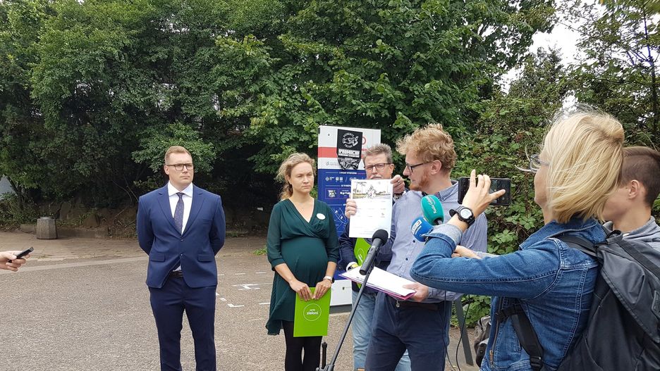 Konferencja prasowa Lewicy, Zielonych i Polski 2050 dotycząca Mevo, Gdańsk 06.08.2021