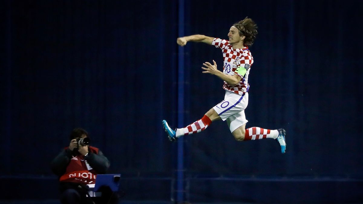 Getty Images / Srdjan Stevanovic / Na zdjęciu: Luka Modrić frunie po strzelonym golu 