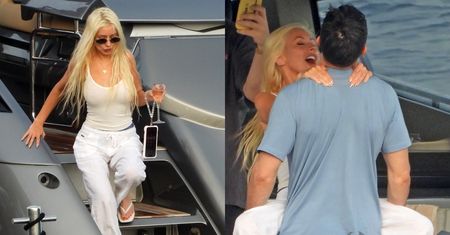 Odmieniona Christina Aguilera OPLATA NOGAMI narzeczonego na luksusowym jachcie w Portofino. Poznajecie ją jeszcze? (ZDJĘCIA)