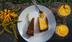 Dyniowy sernik z kajmakiem
