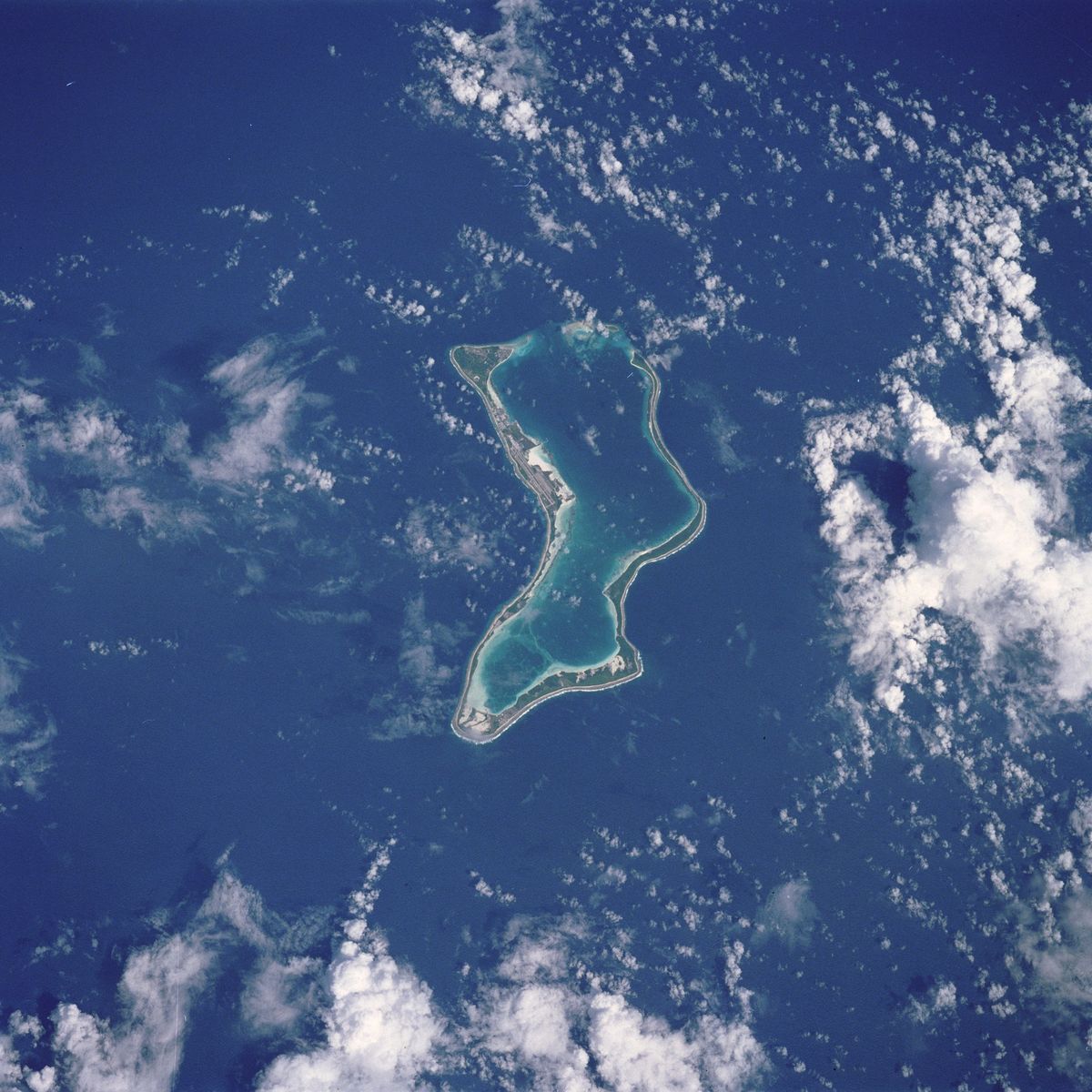 Wyspy Chagos na zdjęciu satelitarnym