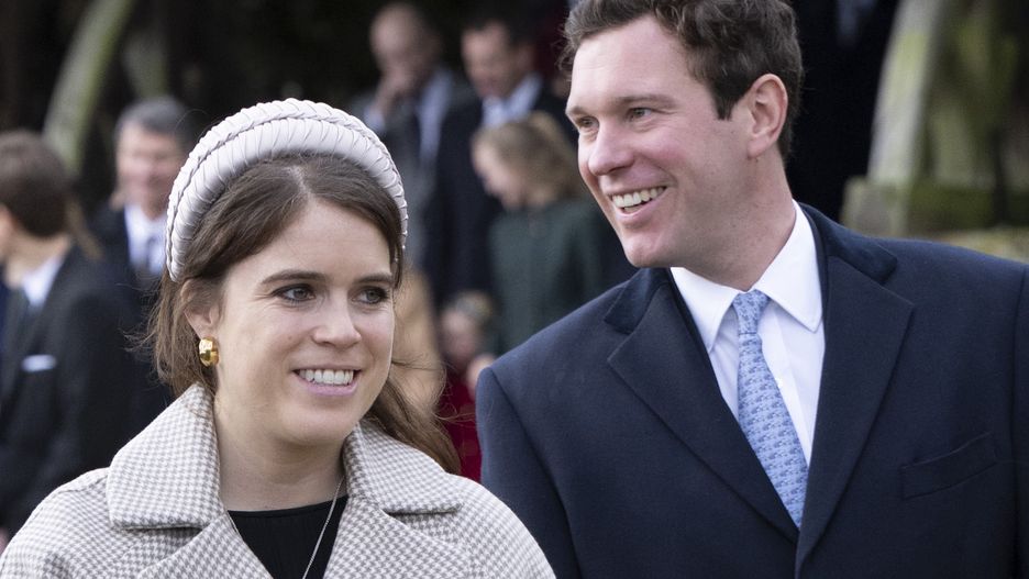 King Charles III Celebrates First Christmas As Monarch With Royal FamilySANDRINGHAM, NORFOLK - DECEMBER 25:  Princess Eugenie and Jack Brooksbank attend the Christmas Day service at St Mary Magdalene Church on December 25, 2022 in Sandringham, Norfolk. King Charles III ascended to the throne on September 8, 2022, with his coronation set for May 6, 2023. (Photo by UK Press Pool/UK Press via Getty Images)UK Press Pool