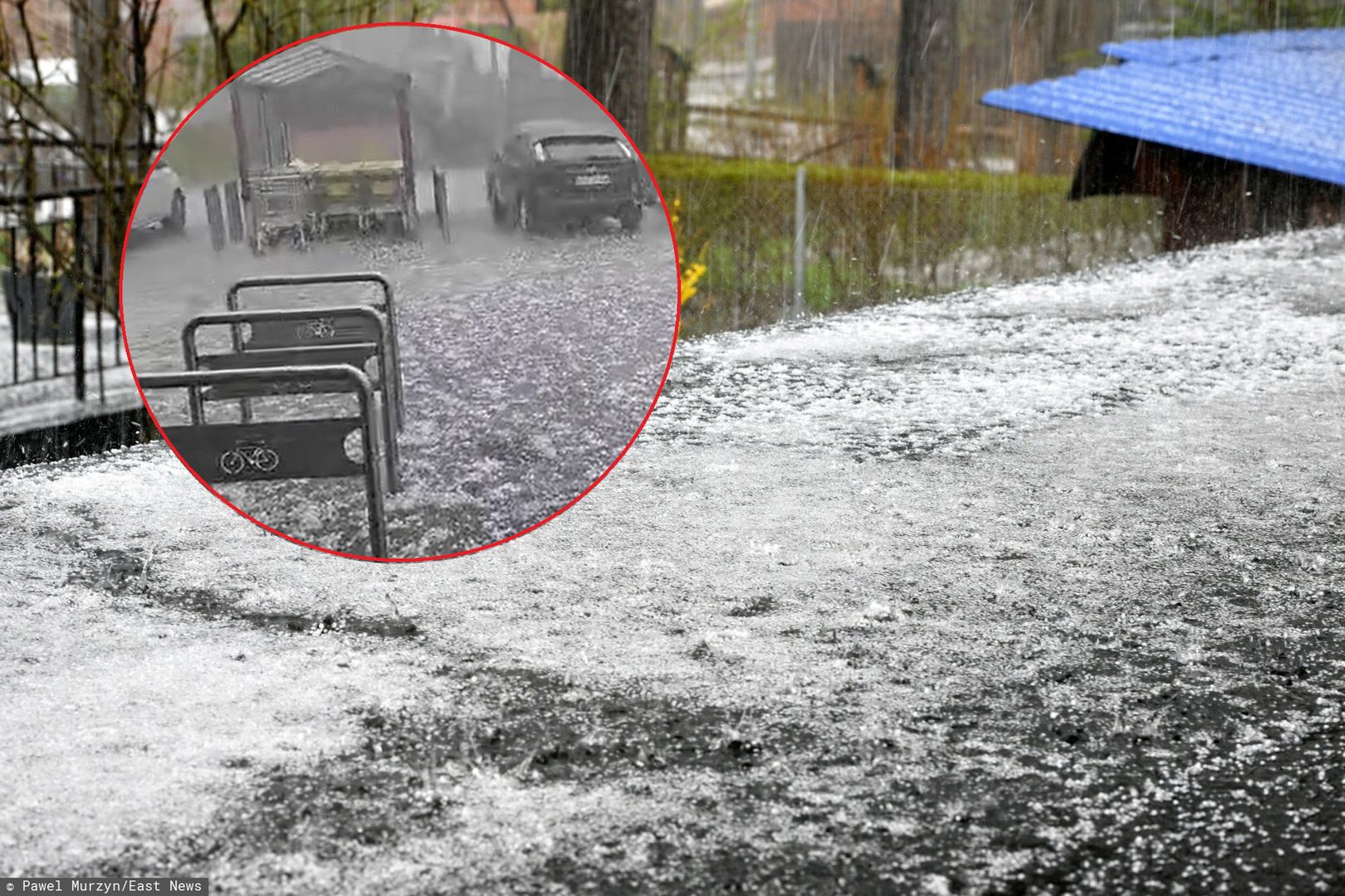 Zrobiło się biało. Burze i gradobicie na południu kraj