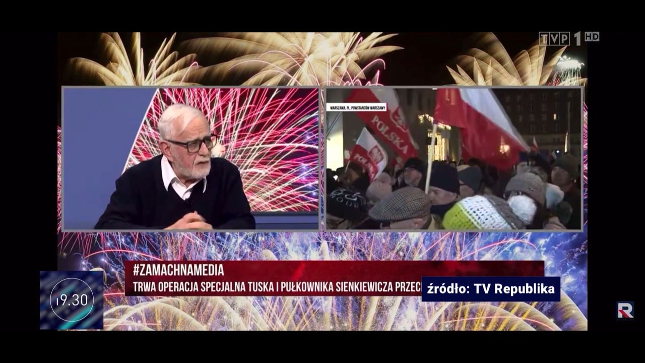 W "19:30" pokazano wypowiedź Pietrzaka w TV Republika