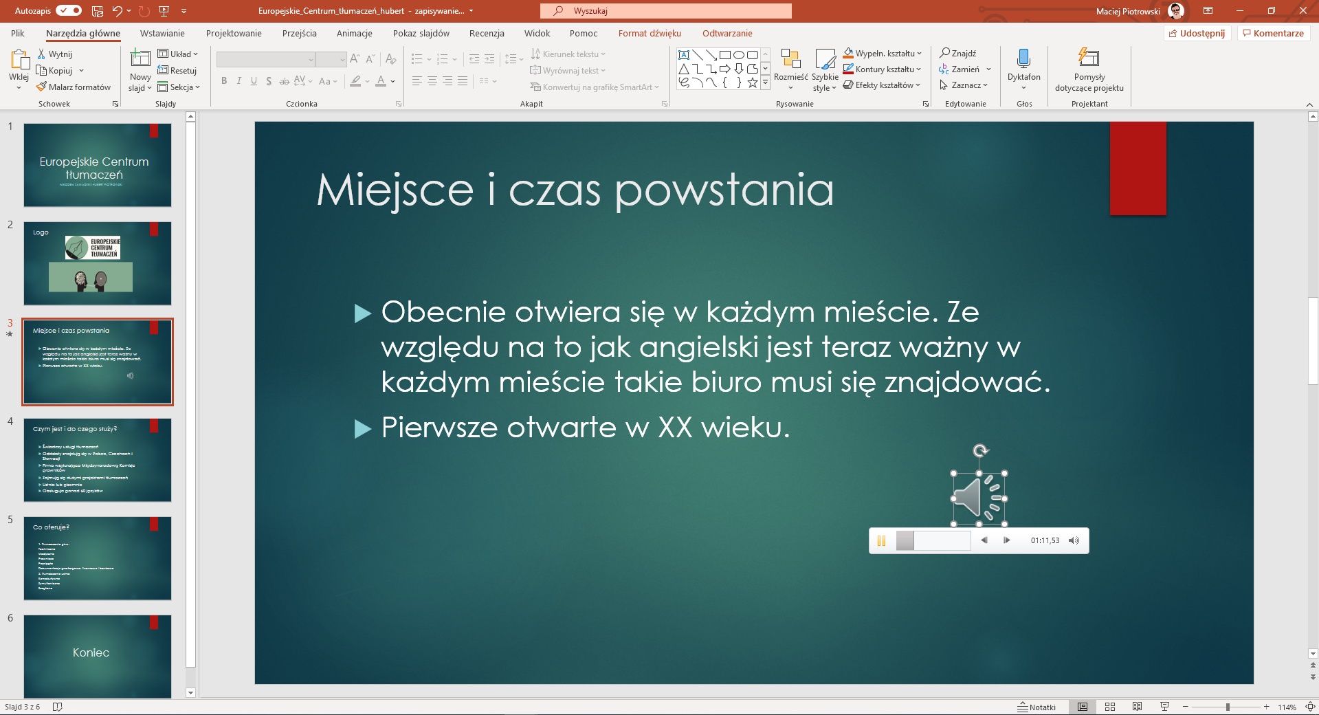 Microsoft 365 - muzyka w prezentacji