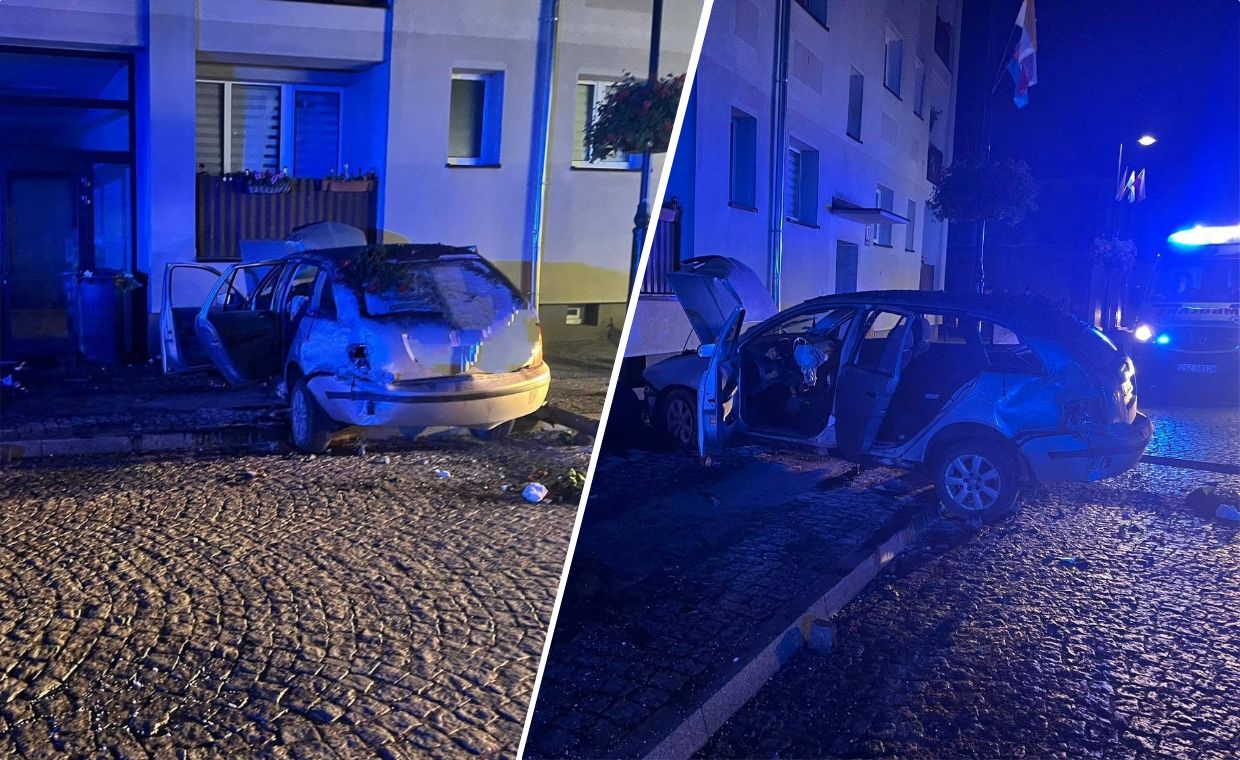 Auto wbiło się w blok mieszkalny. Kierował kompletnie pijany 19-latek