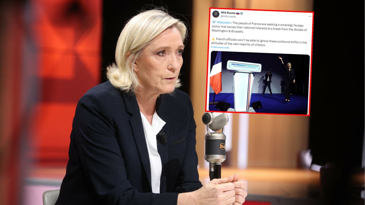 "Ostentacyjny i prowokacyjny" wpis. Le Pen wściekła na Rosjan