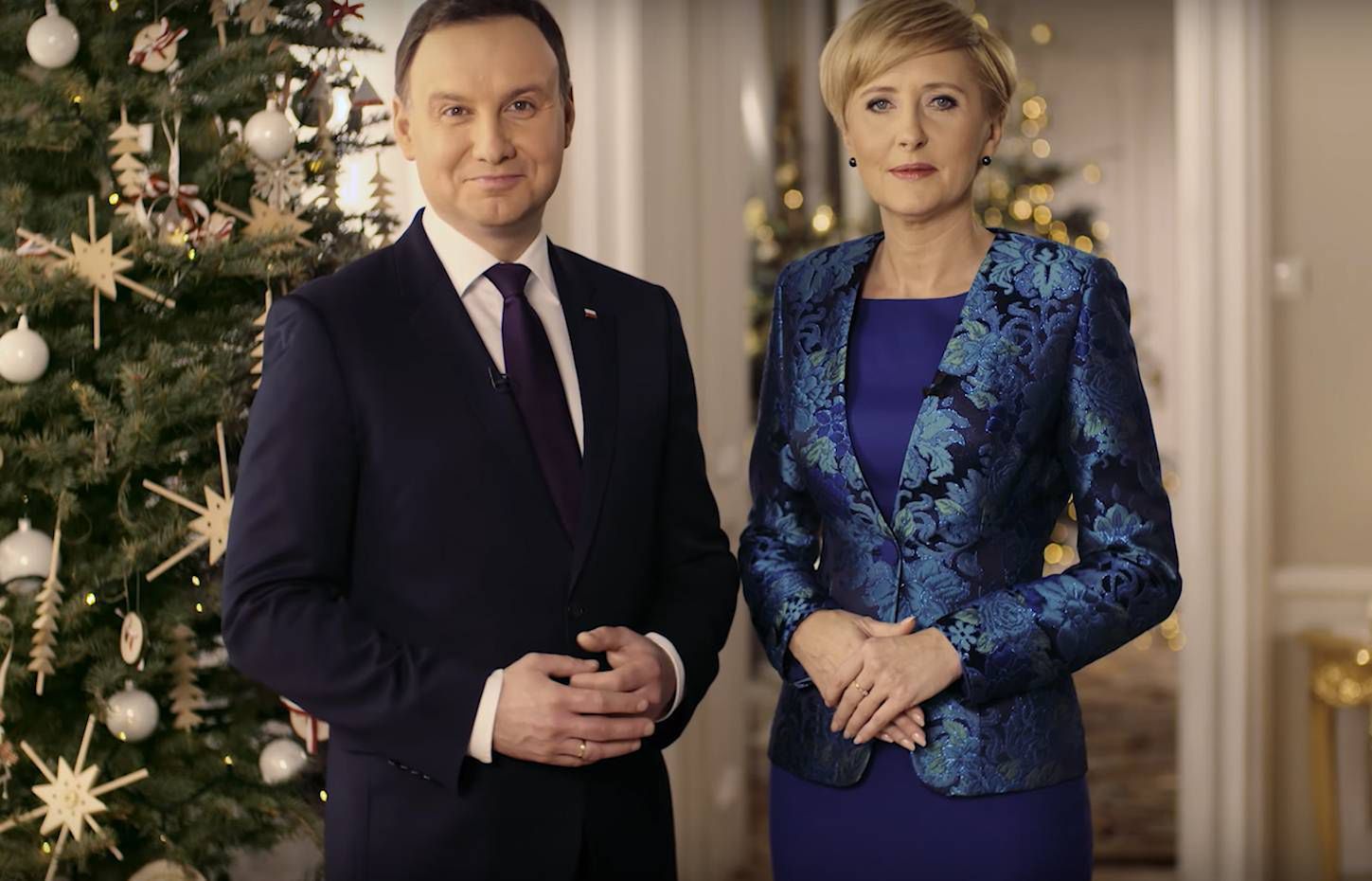 Agata Duda i Andrzej Duda - Boże Narodzenie, 2015 r