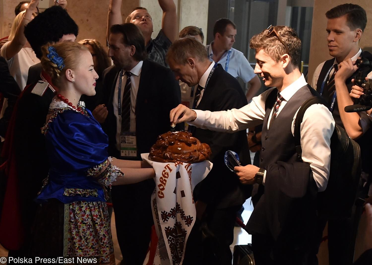 Powitanie polskiej kadry w Soczi. Mundial 2018 (Robert Lewandowski)