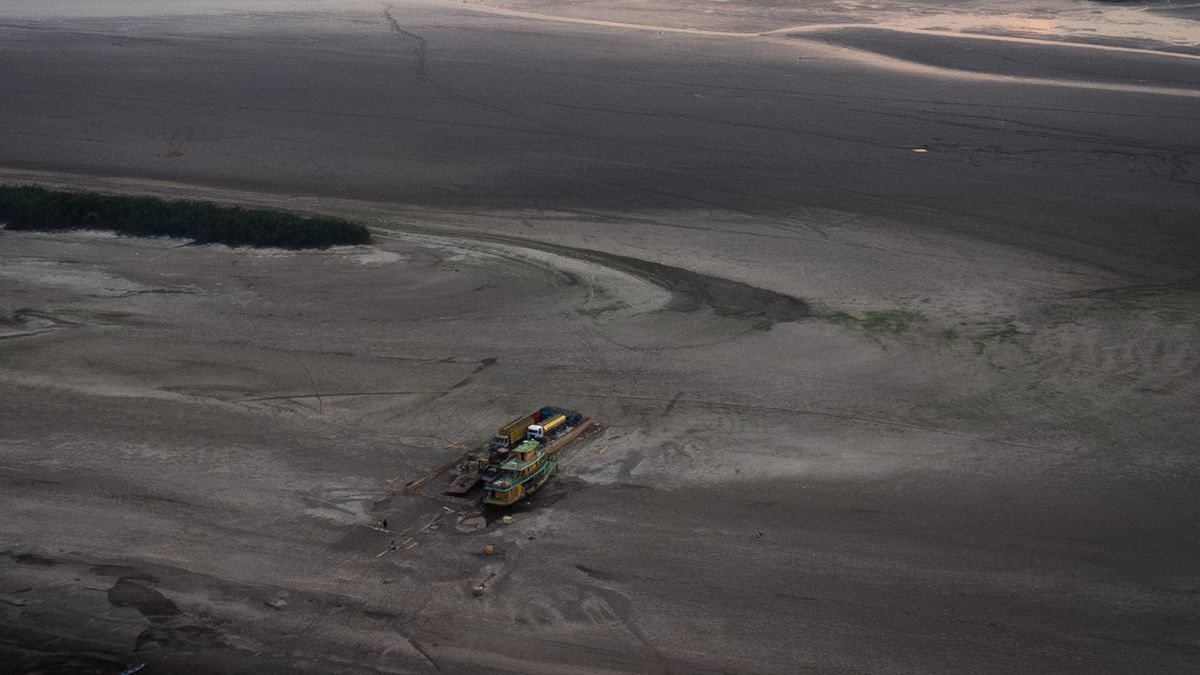 Poziom wody w niektórych rzekach Amazonii jest niemal na rekordowo niskim poziomie 