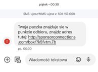 Fałszywe SMS-y o paczkach otrzymane o późnych porach dnia