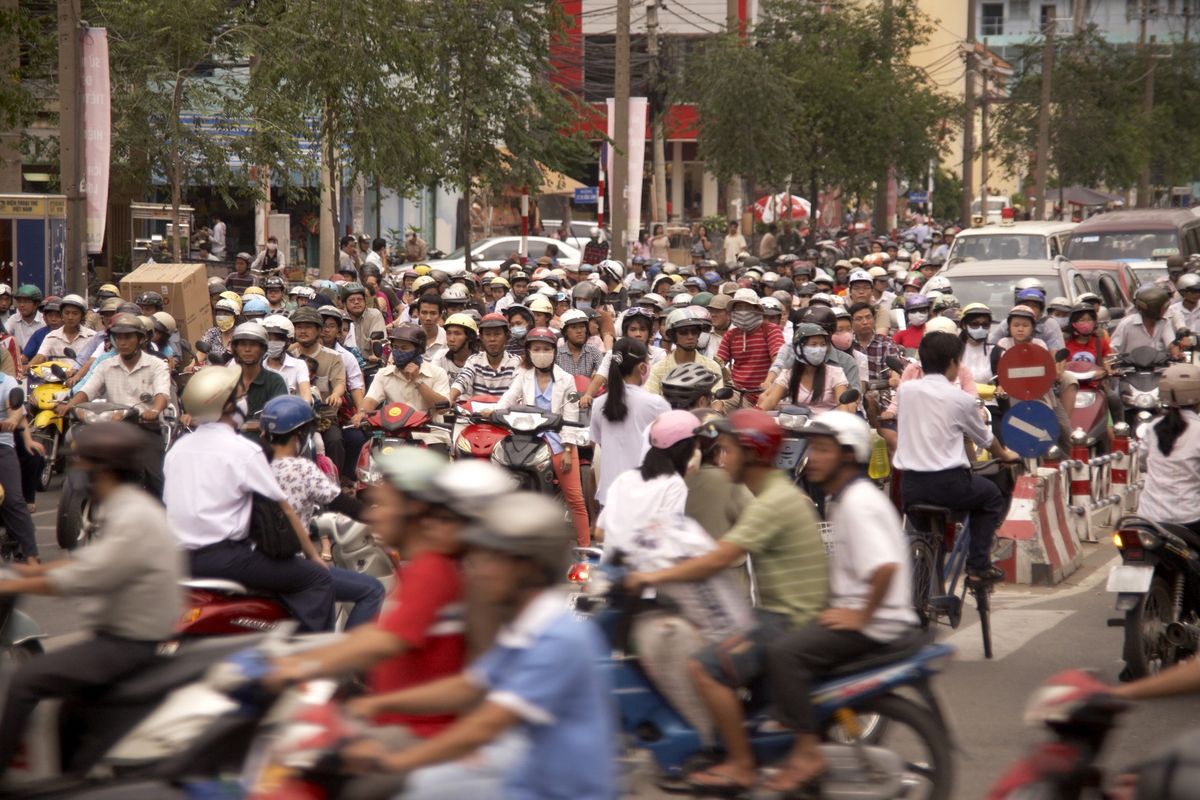 Rowery i skutery w Ho Chi Min City - dawnym Sajgonie