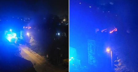 Nocny pożar w centrum Lublina. Pali się pustostan, na miejscu są już strażacy