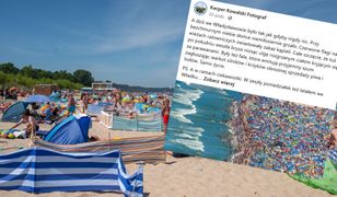 Wakacje 2020. Tłumy plażowiczów we Władysławowie. Autor zdjęć zabrał głos