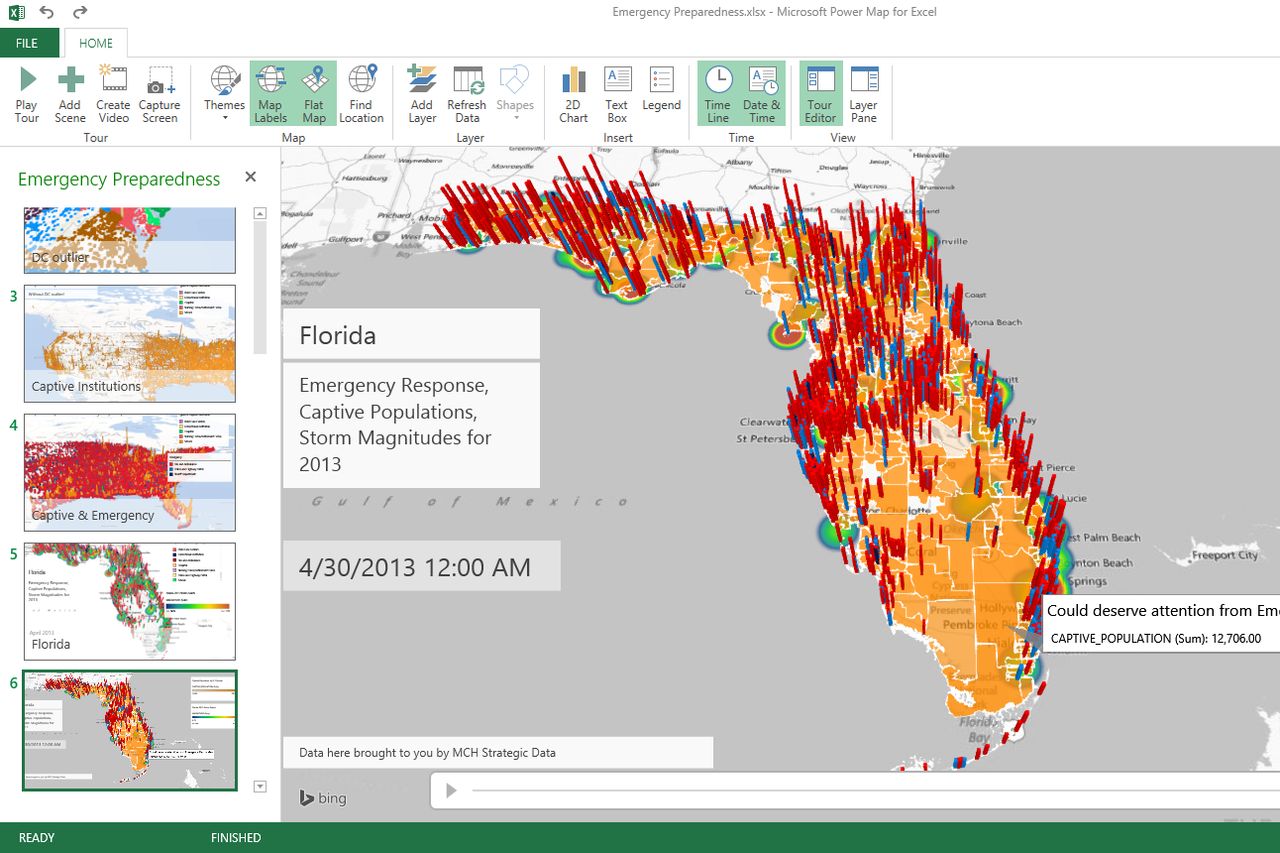 SP1 dla Office 2013 wprowadza wizualizację danych geograficznych do Excela