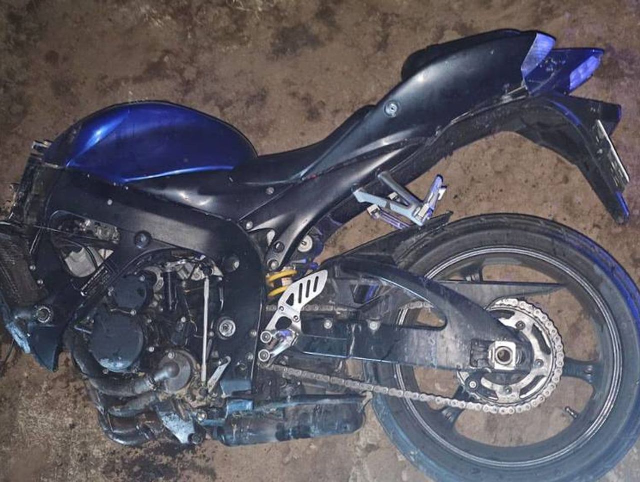 Stryjewo Wielkie: Pijany motocyklista stracił panowanie nad kierownicą i uderzył w betonowy przepust
