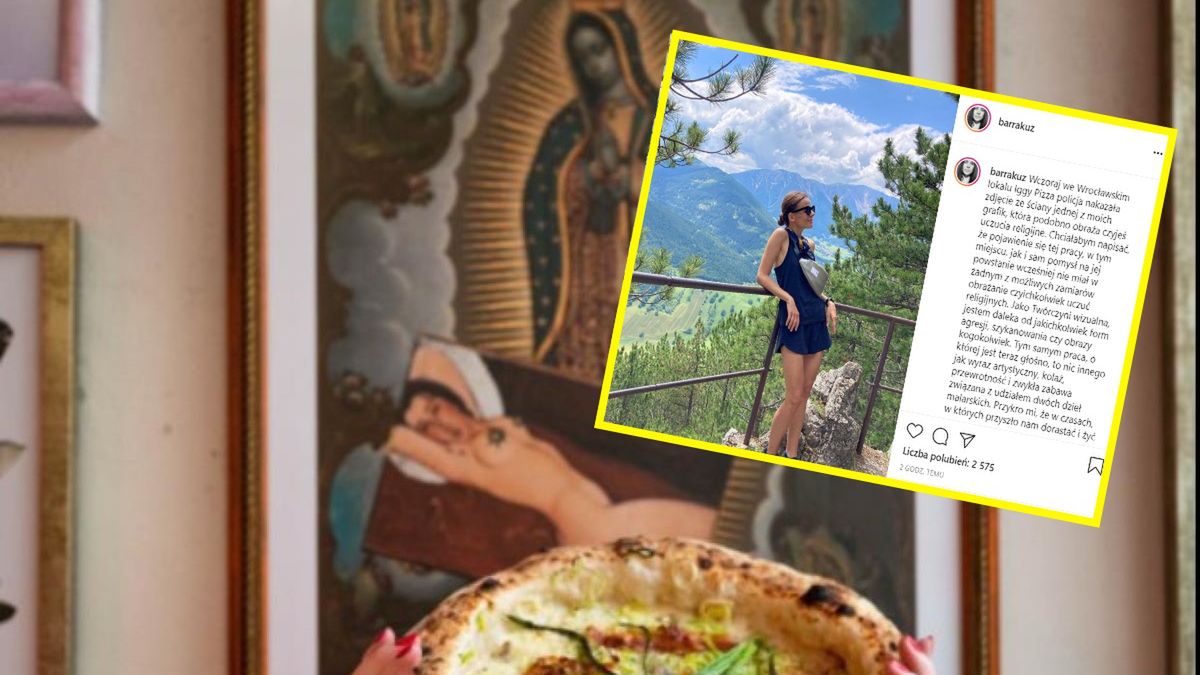 Policja zarekwirowała grafikę z pizzerii. Autorka komentuje 