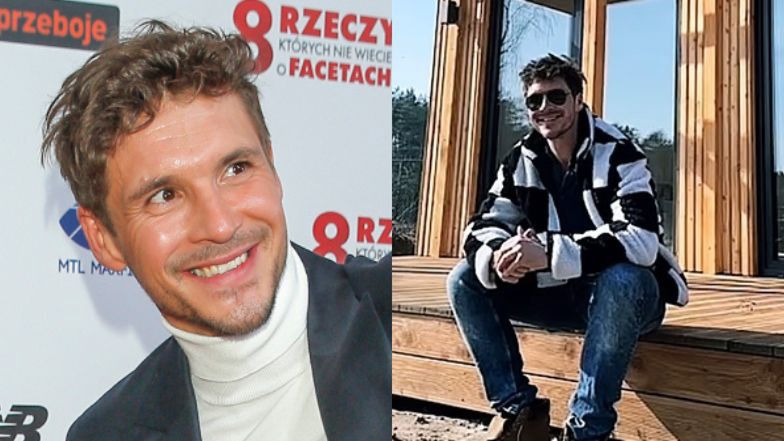 Mikołaj Roznerski chwali się domem wybudowanym w lesie 