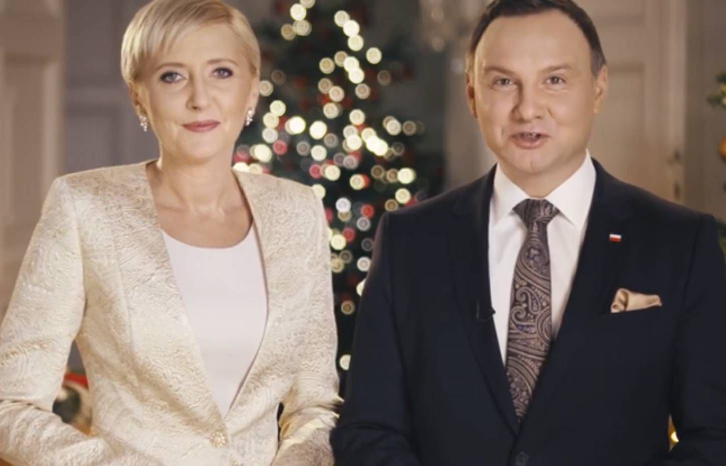 Agata Duda i Andrzej Duda - Boże Narodzenie, 2016 r