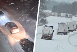 Paraliż pogodowy w Szwecji. Auta utknęły w śnieżycy