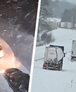 Paraliż pogodowy w Szwecji. Auta utknęły w śnieżycy