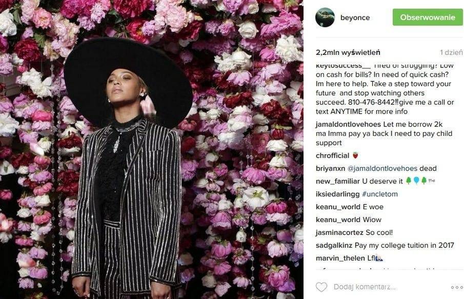 Kreacja: Givenchy. Beyonce, CFDA Fashion Awards 2016 (fot. Instagram)
