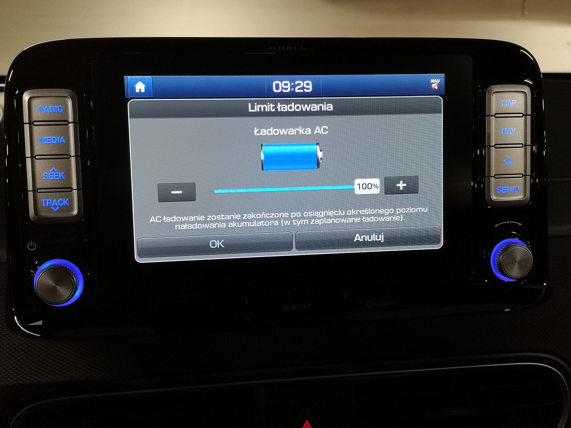 Hyundai Kona Electric: System zarządzania energią oraz audio Krell 11