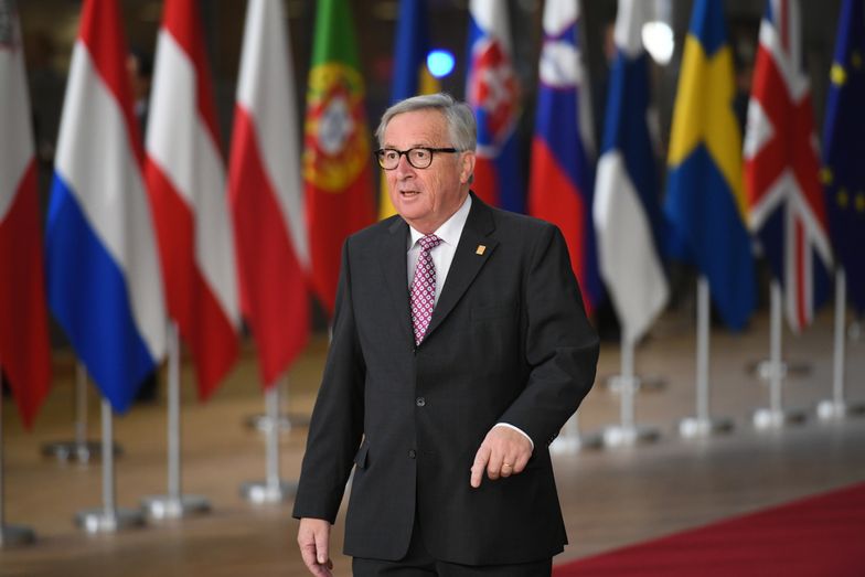 Szef KE Jean-Claude Juncker w Brukseli na nadzwyczajnym szczycie ws. brexitu