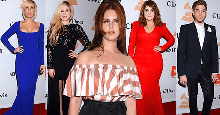 Gwiazdy na imprezie przed Grammy 2016: Ellie Goulding, Meghan Trainor, Lana Del Rey, Miranda Kerr i inni