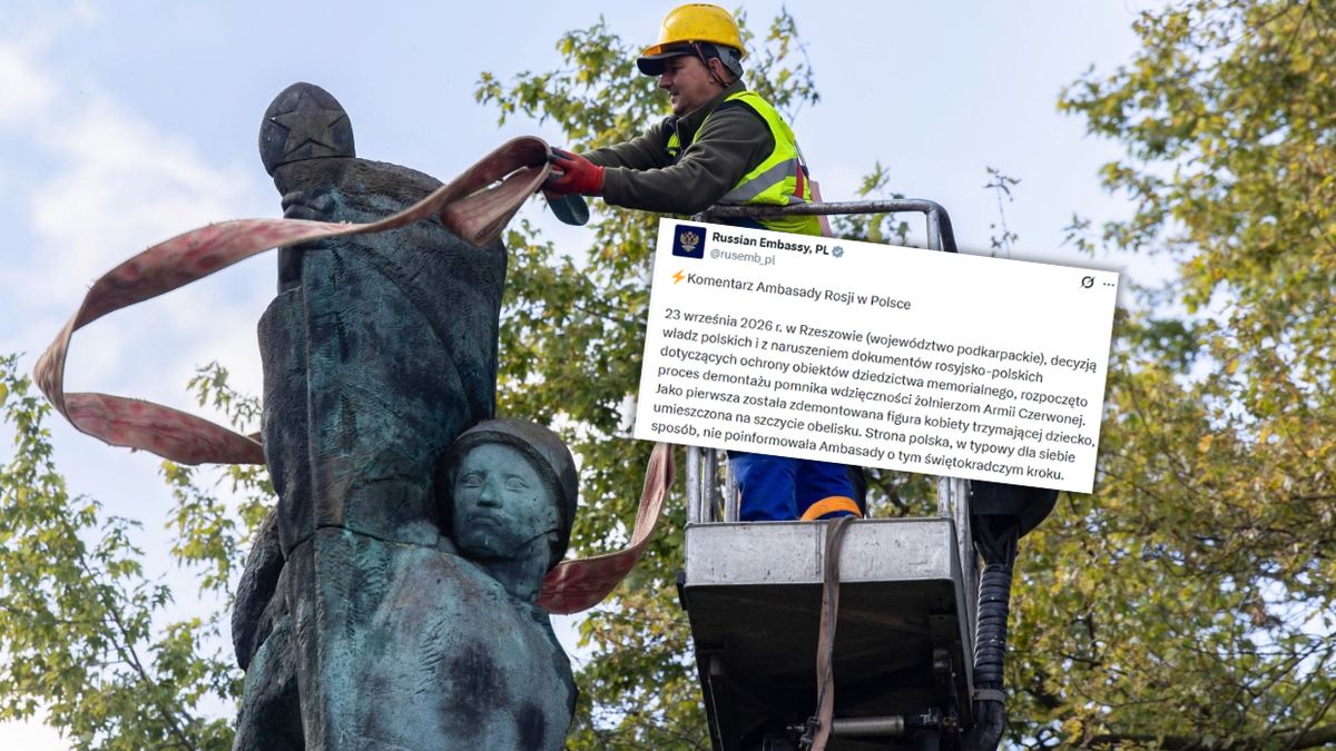 Demontaż pomnika Wdzięczności Armii Radzieckiej