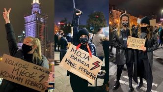 Celebryci na piątkowym Strajku Kobiet: Anna Mucha o kulach, Julia Wieniawa z Jessicą Mercedes, Barbara Kurdej-Szatan (ZDJĘCIA)