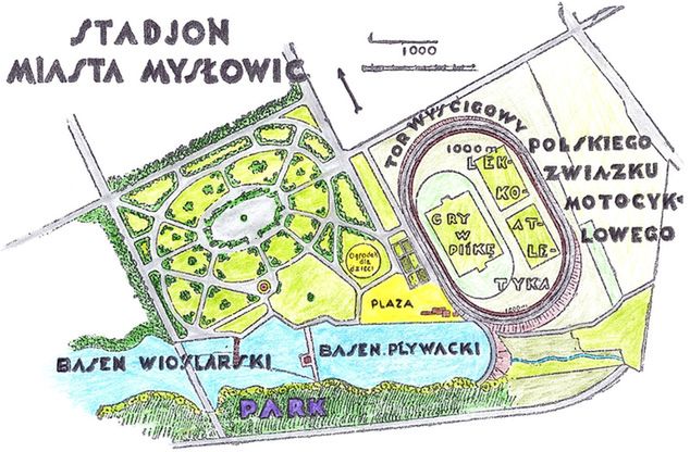 Stadion w Mysłowicach kiedyś - fot. mdhmyslowice.pl