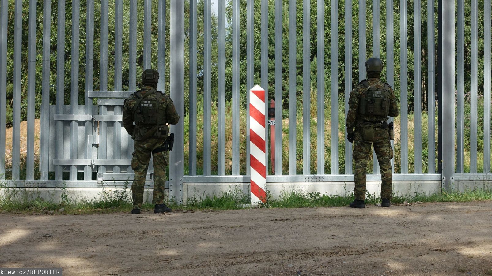 Granica polsko-białoruska w Krynkach podczas konferencji szefa MON Mariusza Kamińskiego, 
27.07.2023 r.