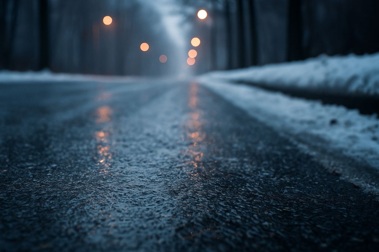 IMGW ostrzega: oblodzenie dróg w piątkowy poranek