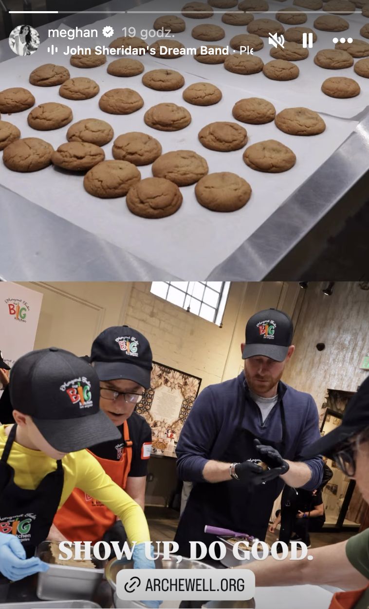 Książe Harry przygotowujący posiłki dla potrzebujących