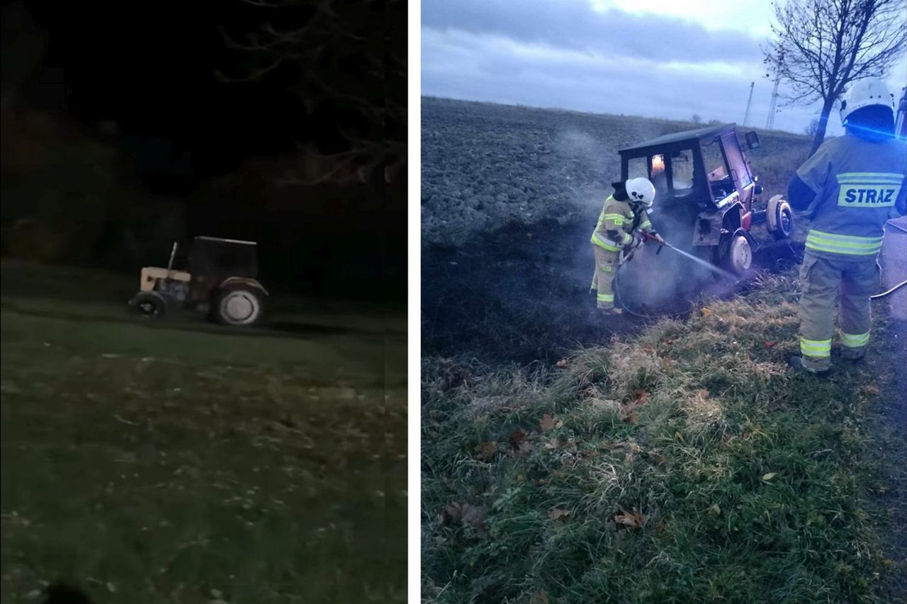 Ukradli Ursusa z dyskoteki. Spalony traktor odnaleziono 20 km dalej