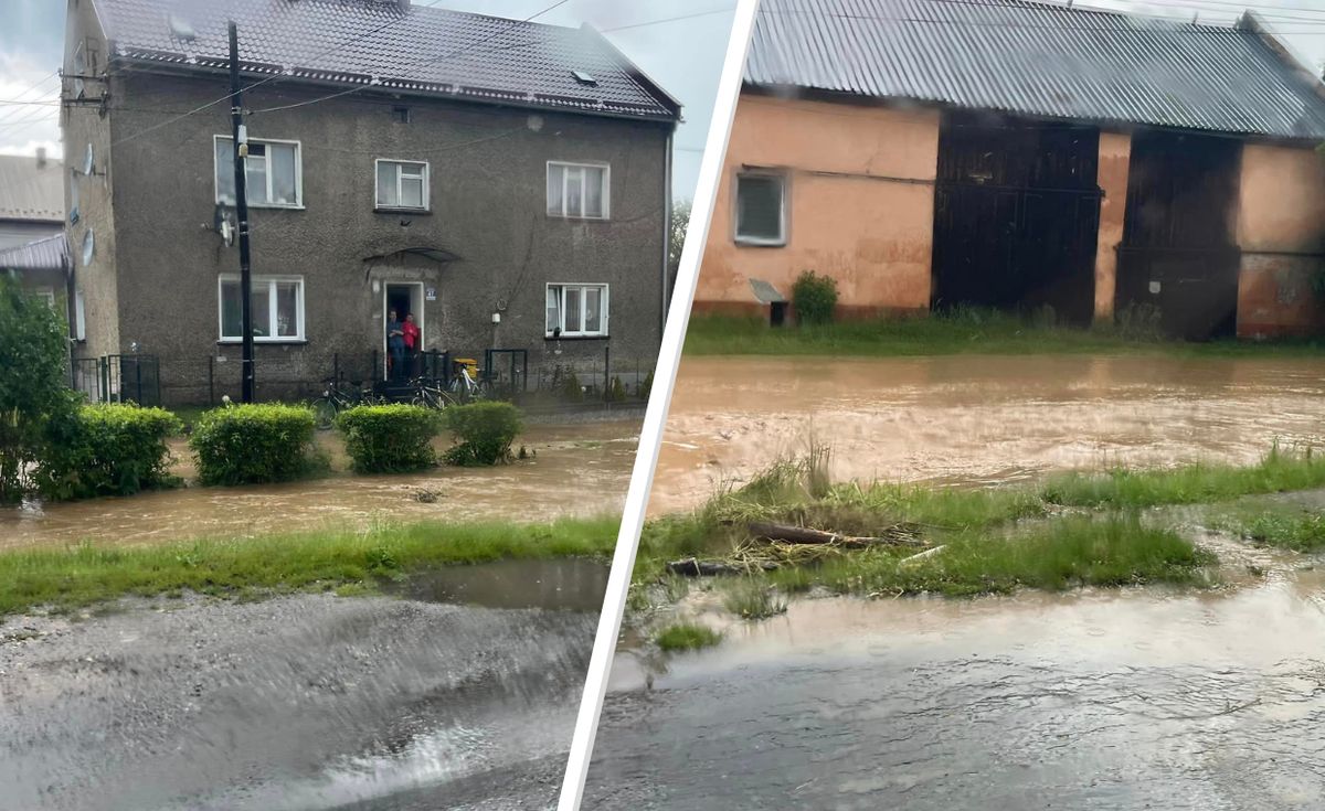 pogoda, prognoza pogody, podtopienia Ulice jak rwące rzeki. Burze i nawałnice nad Polską