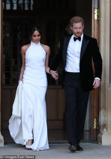 Meghan Markle w drugiej sukni ślubnej i książę Harry w smokingu