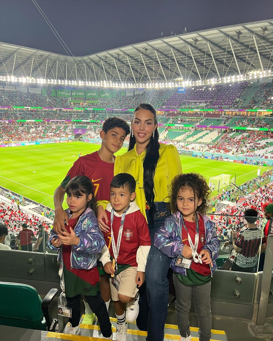 Georgina Rodriguez z dziećmi na mundialu